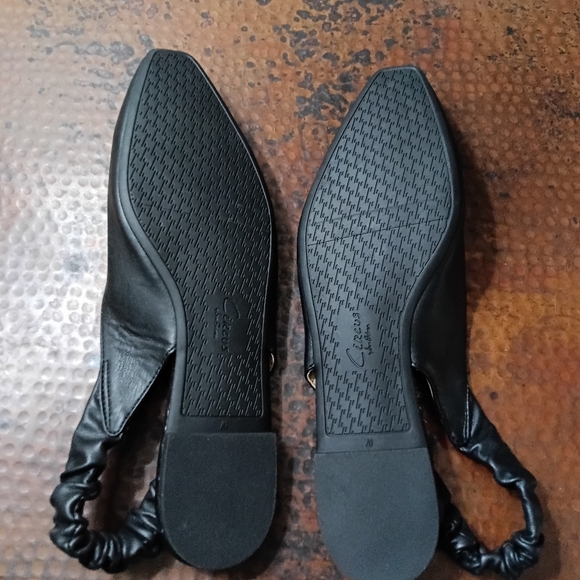 Circus NY by Sam Edelman Sz. 10 Black Omina Slingback Flats - Picture 14 of 16